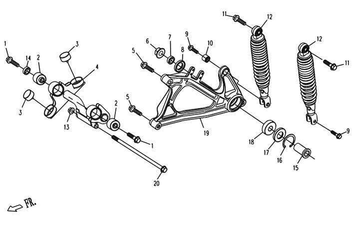 Qlink Pegasus 150 Rear Suspension